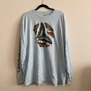 Parks Project x National Geographic Butterfly Long Sleeve Graphic Tee in Blue